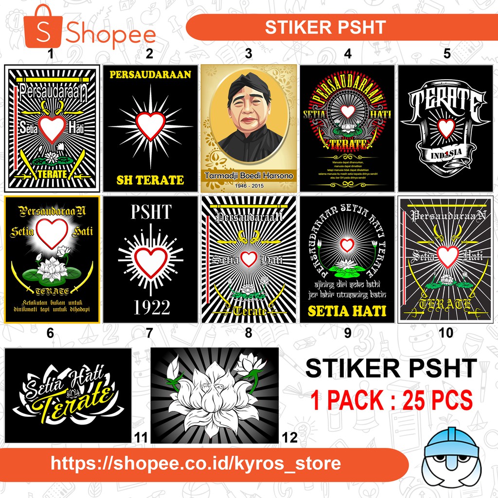  Stiker Lambang  Psht Hati Bersinar Silvy Gambar