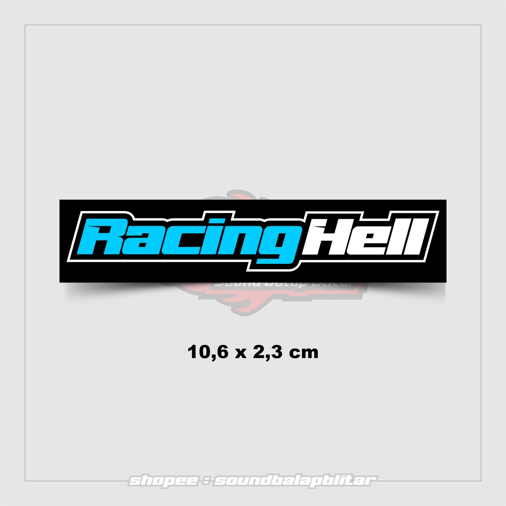 Stiker Motor Racing Vynil Anti Air  - Racing Hell Biru - Soundbalapblitar