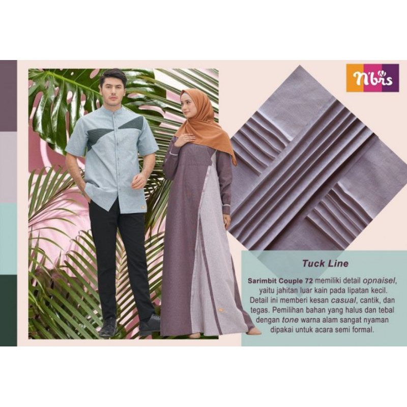 nibras couple gamis dress and koko dewasa