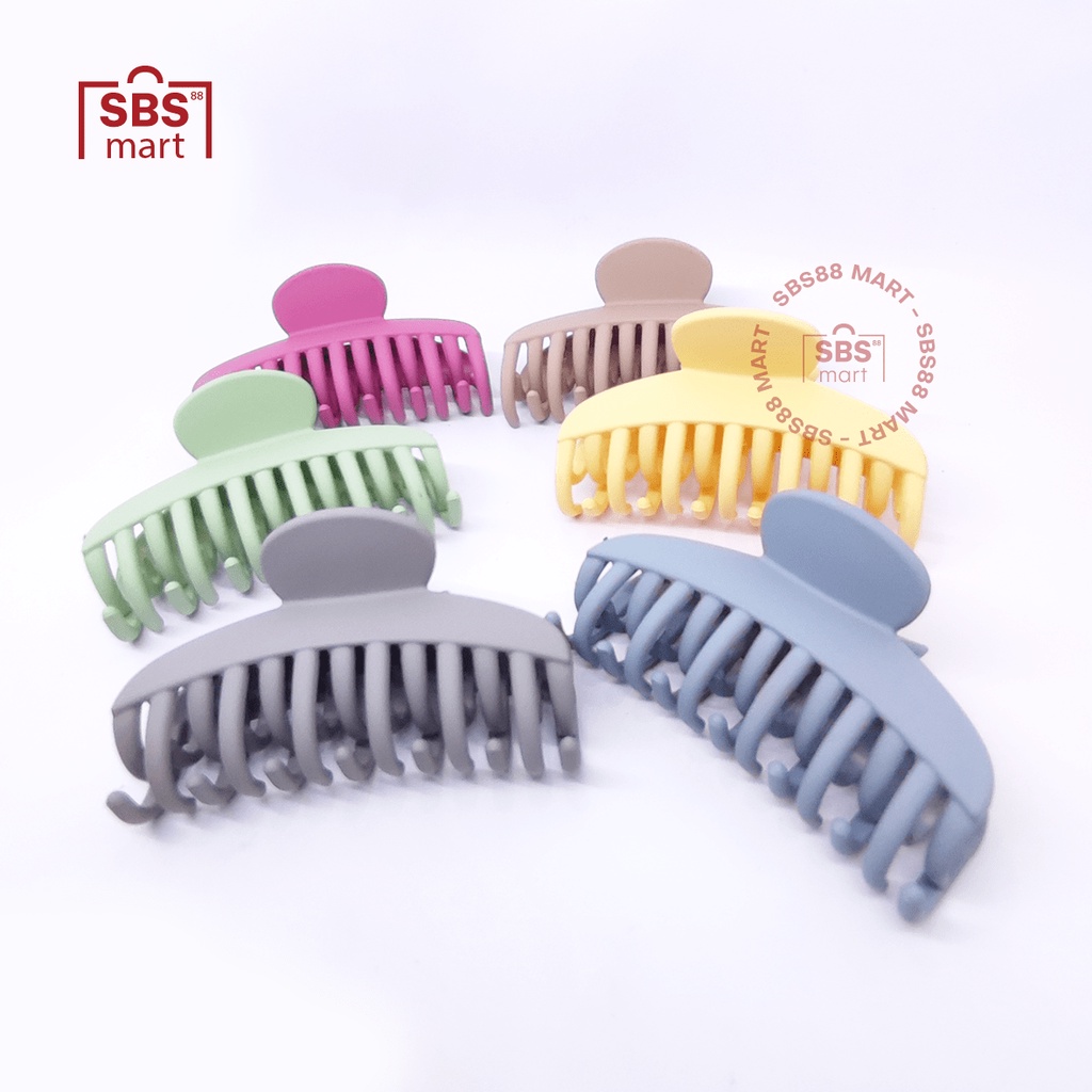 PREMIUM JEDAI DOFF JUMBO KOREA 9CM warna Pastel - Jepit Rambut Wanita - Jepit Panjang Roll Gulung - Stella