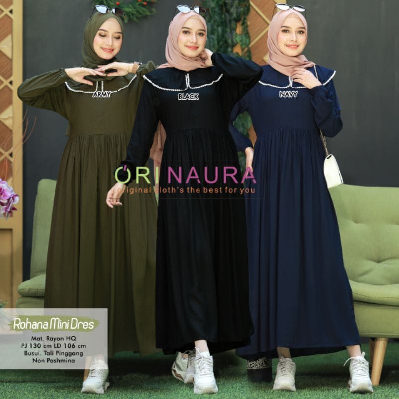 Baju Gamis Wanita Rohana Mini Dres By Celana Kulot Store