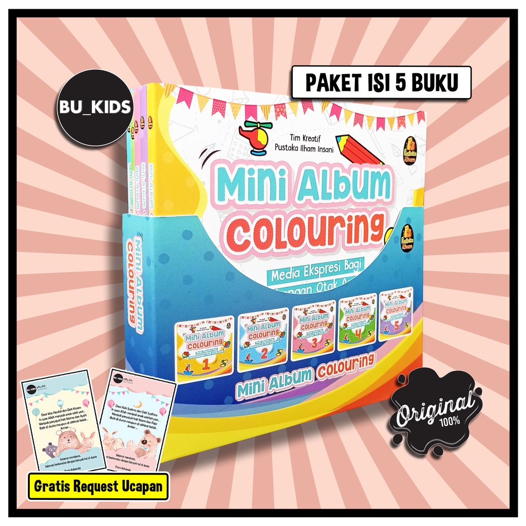 Jual BUKU MEWARNAI ANAK - SET ISI 5 BUKU - COLOURING BOOK FOR KIDS