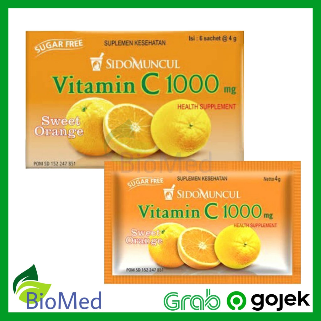 Vitamin C 1000 mg Sidomuncul Orange - Bebas Gula Sido muncul Vit C