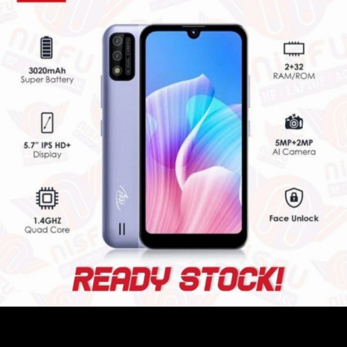 Infinix Itel A26 ram 2/32 resmi - Ungu
