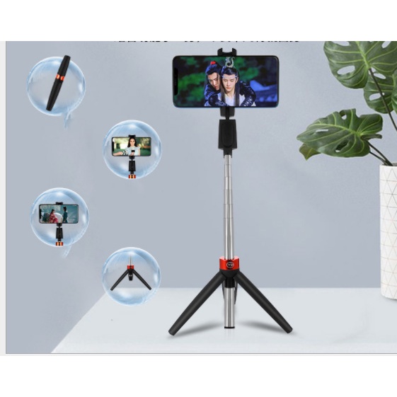 Tongkat Selfie Bluetooth Dengan Remote Tomsis + Tripod Selfie Stick