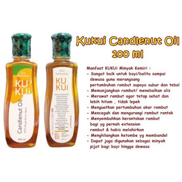 Kukui minyak kemiri argan oil baby penumbuh rambut bayi penyubur