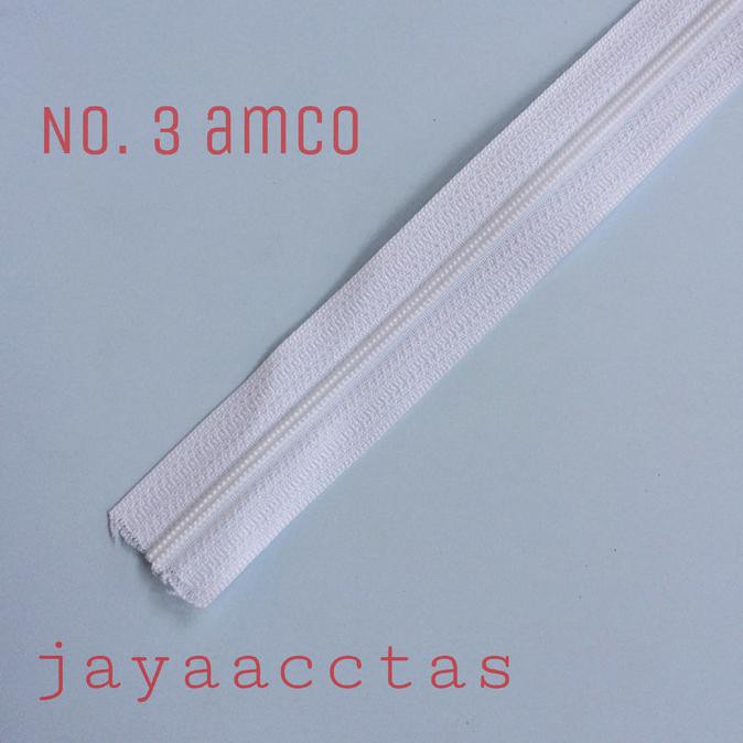 

Rell daun resleting tas no 3 AMCO putih SPECIAL