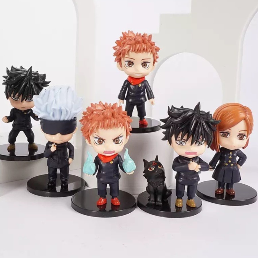 Figure Anime Figure Jujutsu Kaisen set 6 pcs Itadori Gojo Satoru Megumi