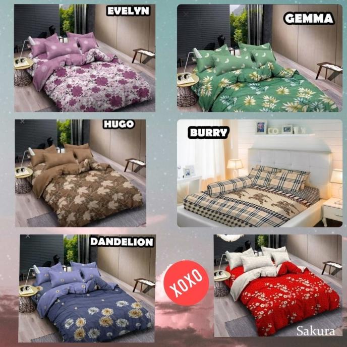 Sprei Katun Vallery Quincy Internal EXTRA King 200x200 Tinggi 30