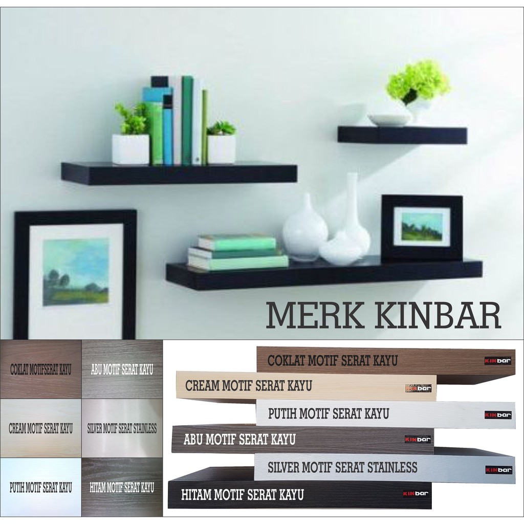 100x20x4cm Rak Dinding/Ambalan/Melayang/Floating Shelf MERK KINBAR MB397