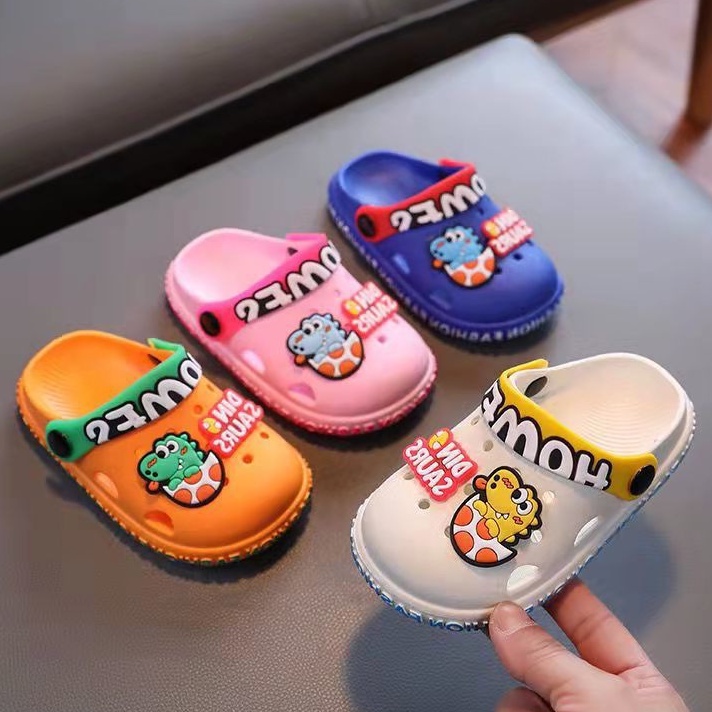 PROMO 12.12 PUNCAK Okaybaby B187 Sandal SLOP Anak Laki-laki Perempuan Dinosaurus Lucu Import Bagus Lembut Termurah Kekinian Sendal Casual