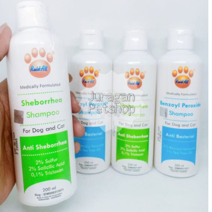 SHEBORHEA SHAMPO 200ML | Shampo Khusus Jamur Kulit | Shampo Kucing/Anjing Jamur kulit/bulu