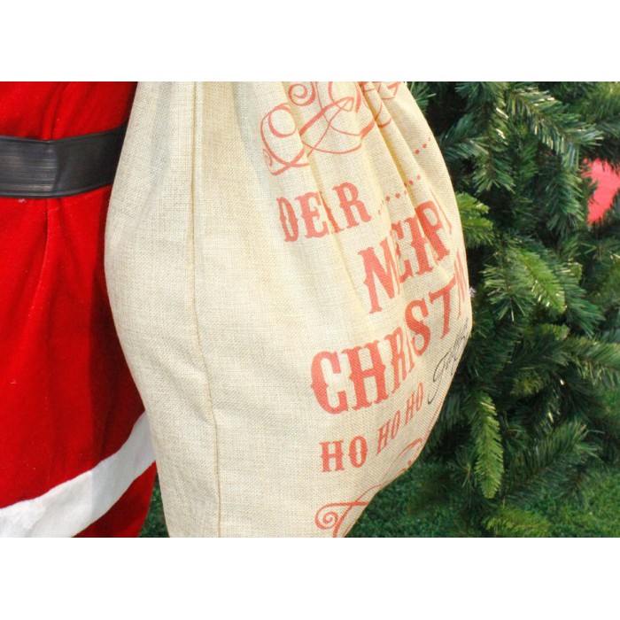 TASC tas santa claus properti kostum natal christmas gift bag burlap