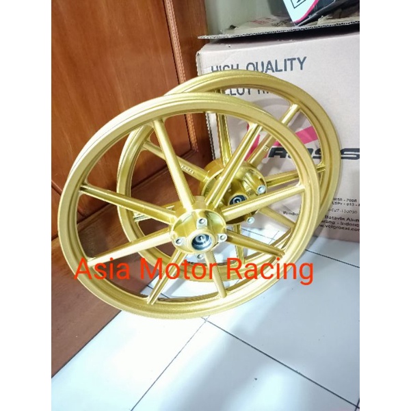 VELG RACING ROSSI ZIGEN SWAN JUPITER MX NEW DOUBLE DISC  BELAKANG 140/160 Ring 17 Gold