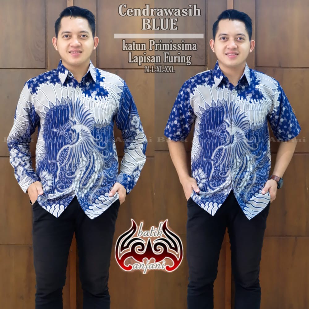 CENDRAWASIH BLUE KEMEJA BATIK SOLO PRIA LENGAN PANJANG PENDEK LAPIS FURING ATASAN BATIK PREMIUM MODERN KATUN HALUS PAMUNGKAS PARANG SRUNING SOGAN GARDHA HITAM GUNUNGAN CATUR DARYATA PRAJA ABSTRACK CREAM PRAJA ABSTRACK PRAJA BLUE CREAM PRAJA BLUE BRAHMANA