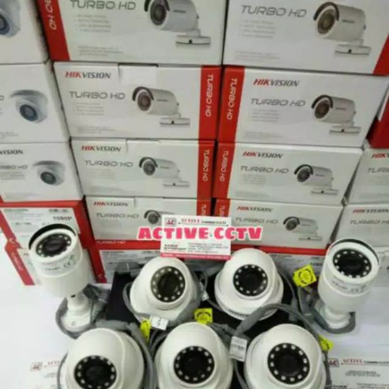 PAKET CCTV HIKVISION 7 KAMERA DVR 8CHANNEL TANPA KABEL