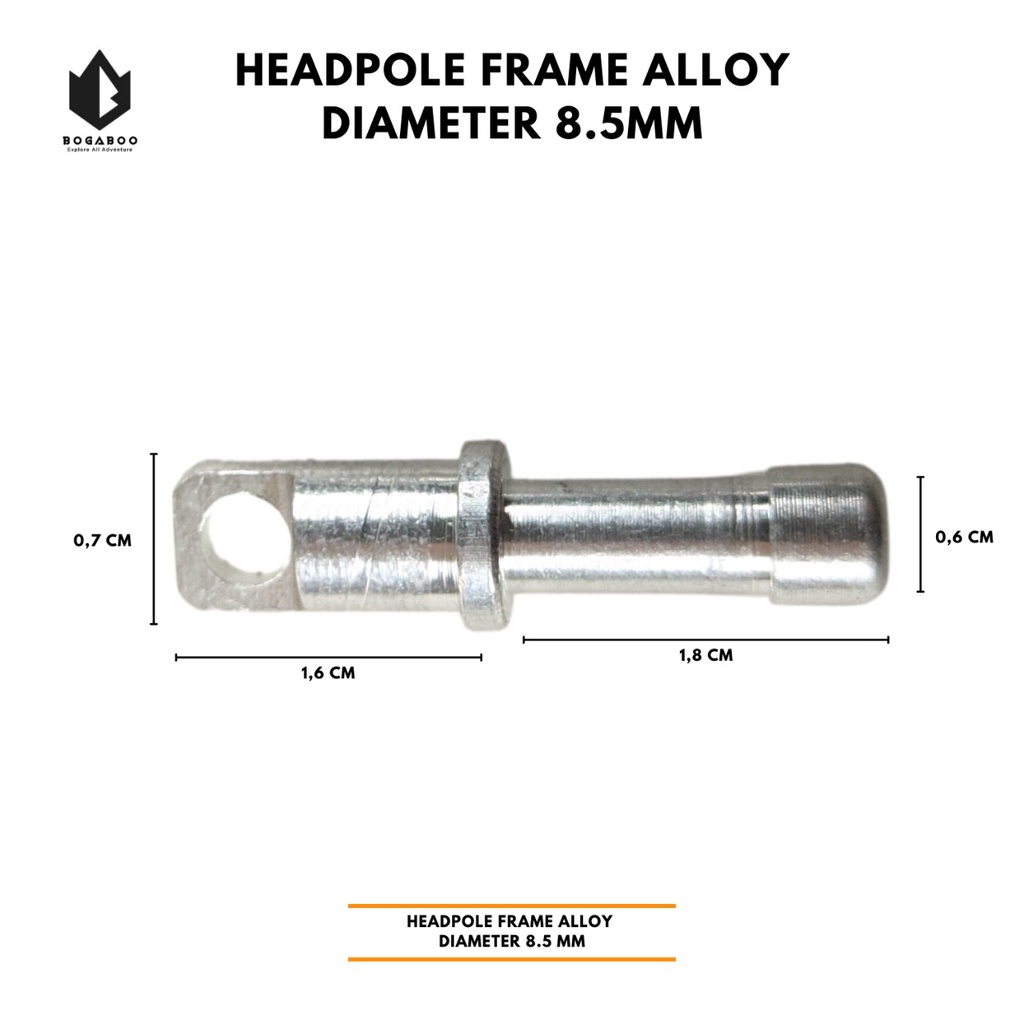 Bisa COD Satu Biji Headpole Frame Alloy 8,5mm - Headpole frame Alloy - Pucuk Frame - headpole frame tenda - ujung frame tenda