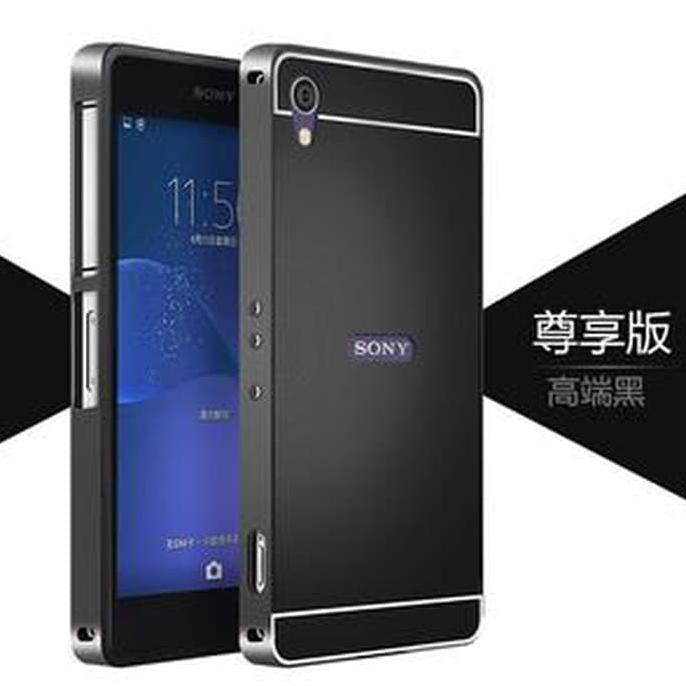 BEST SELLER SONY XPERIA Z1 BUMPER METAL + ACRYLIC BACK HARD CASE DISKON