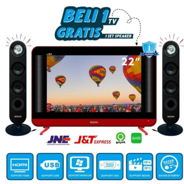 TV LED 22" IKEDO FREE SPEAKER
