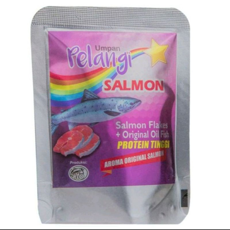 Djempol Pelangi Ikan Salmon