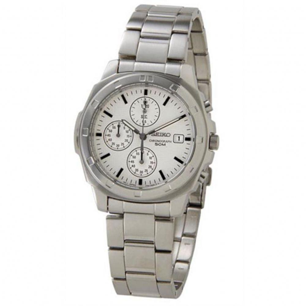 Seiko Quartz SNDB33P1 Chronograph 3 Siver SUbdials | Jam Pria SNDB33