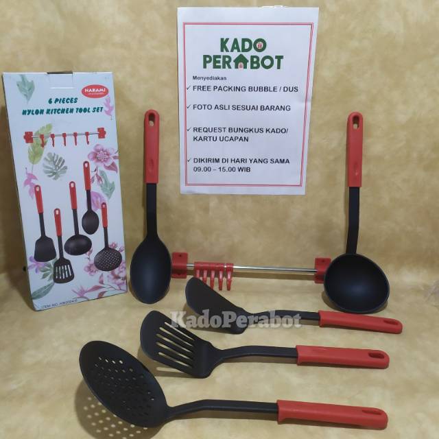 Kado Peralatan Masak Set- Kitchen utensil set- Siamsi Set- spatula masak set nakami