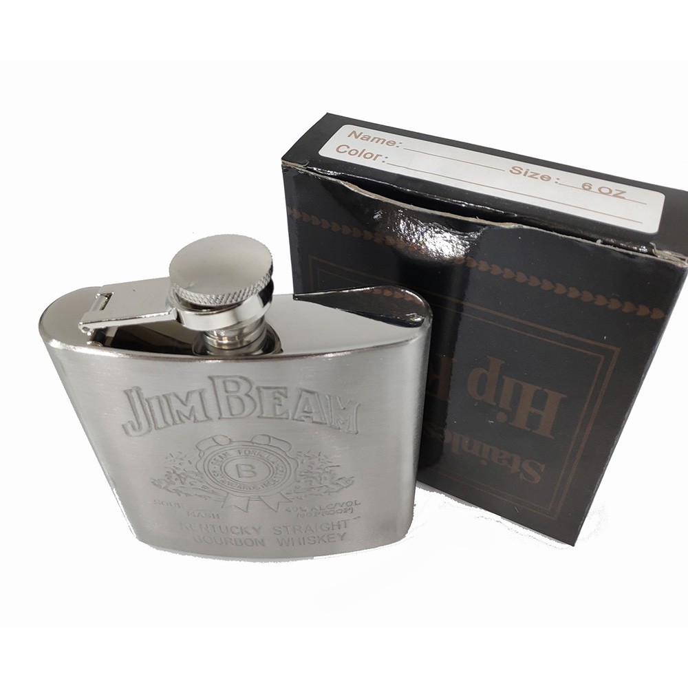 Jim Beam Botol Minum Wine Whiskey Hip Flask 7oz