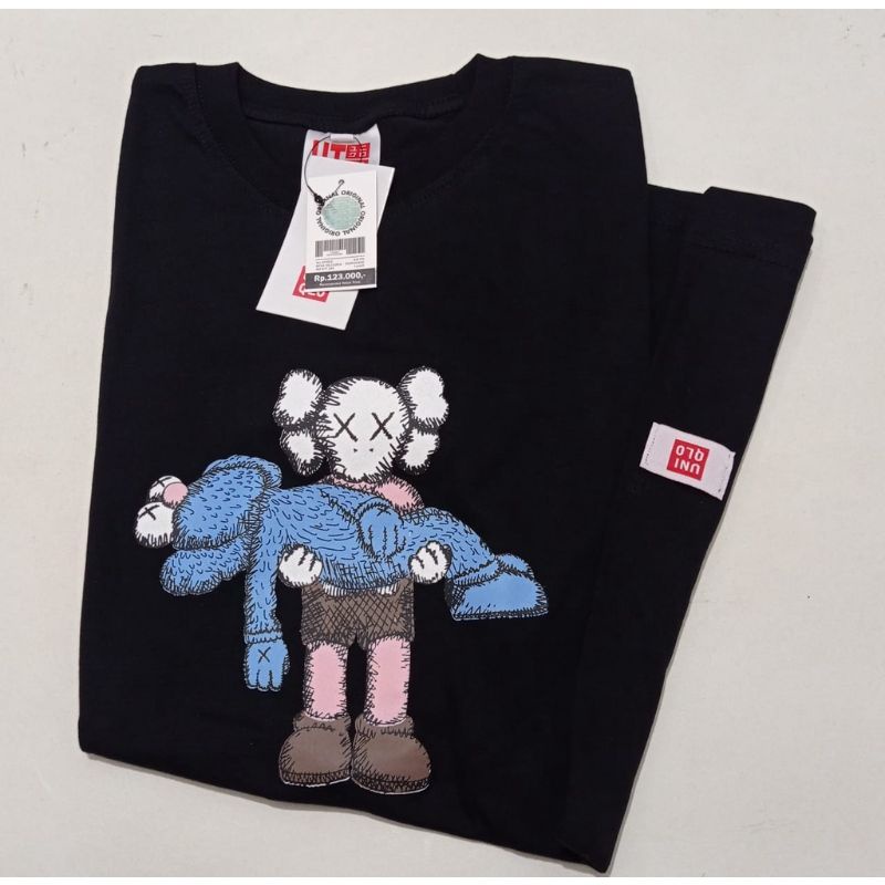 kaos Uniqlo t-shirt logo / kaos branded / kaos tumblr / kaos pria / kaos wanita / uniqlo kaos lengan pendek-Uniqlo blue