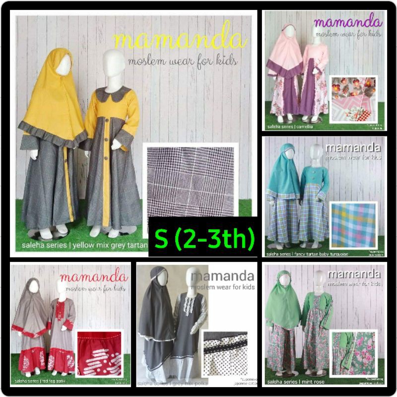 Gamis Anak Perempuan 2-3th | MAMANDA Original | Saleha Series