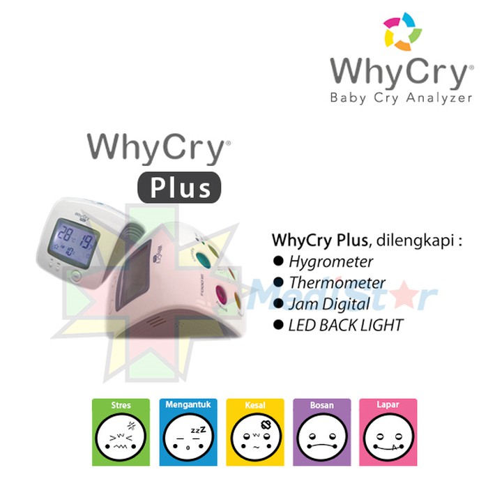 WhyCry PLUS Baby Crying Analyzer Digital Thermometer /& Hygrometer