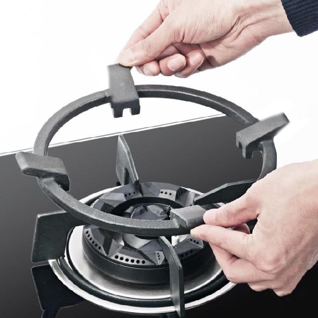 Rebuy Wok Ring Kuali Penyangga Dapur Baja Karbon Bulat Non Slip Panci Holder