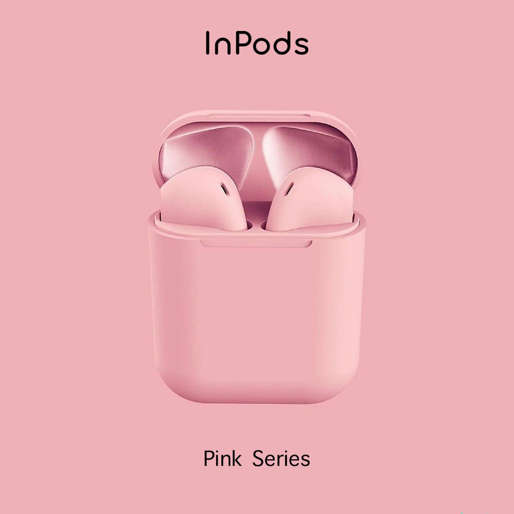 InPods 12 Pink Series EarPhone Bluetooth Untuk iOS dan