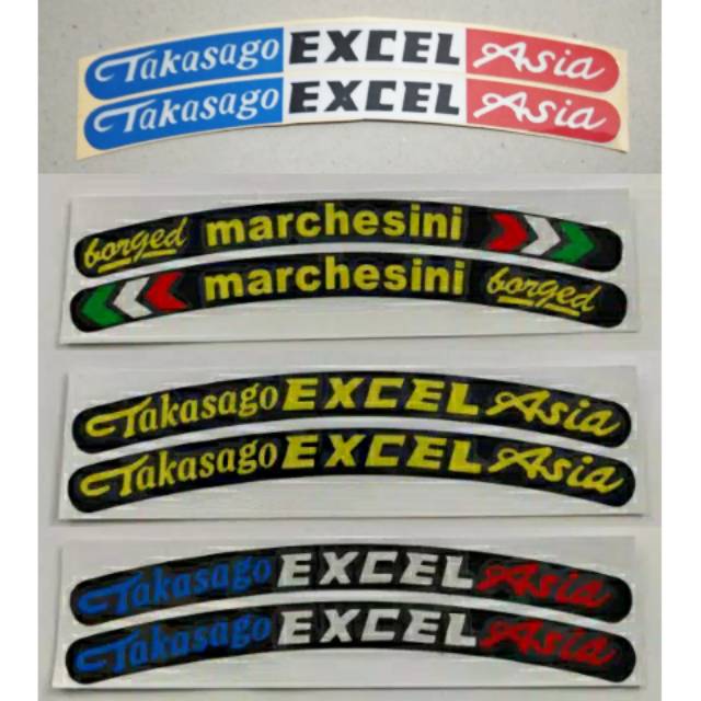 sticker cutting LIST VELG STIKER VELG EXCEL TAKASAGO EXEL ASIA THAILAND THAILOOK KUALITAS TERBAIK