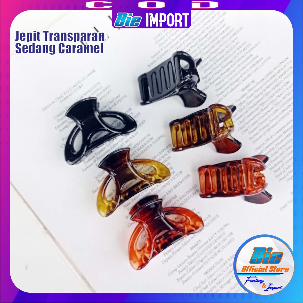 Jepit Salon Transparan Doff 3 Series Size Sedang Impor Best Seller