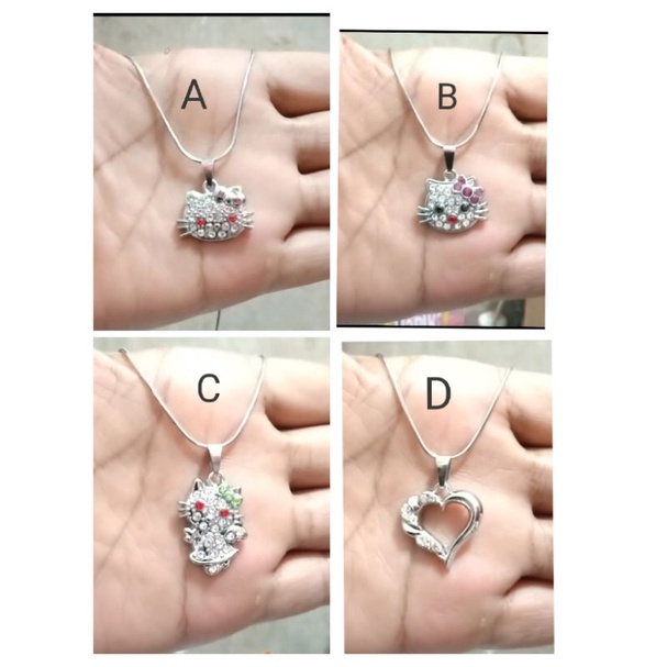 RC301. Kalung xuping anak lapis emas putih dgn mata zircon ukuran 45 cm