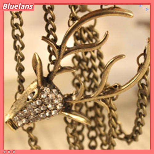 Gelang Multilayer Desain Kepala Rusa Misterius Gaya Vintage Untuk Wanita