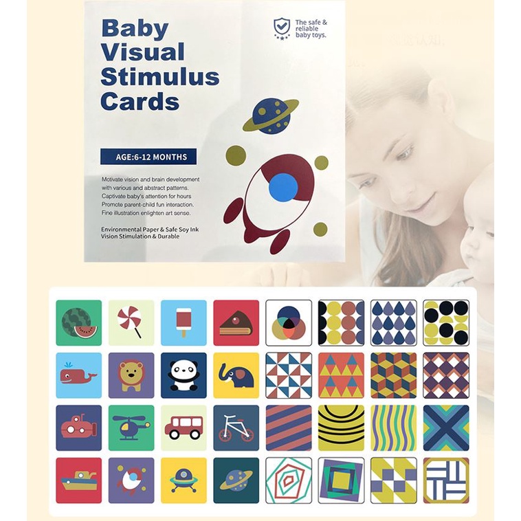 TweedyToys - Visual Cards / Kartu Pintar Stimulasi Bayi / Flashcard Bayi Balita