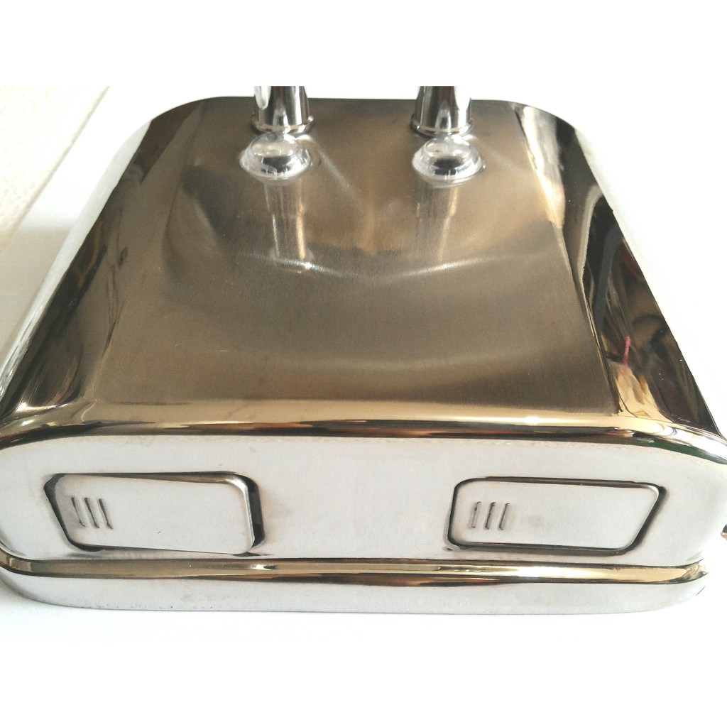 tempat sabun cair double stainless 601 / dispenser sabun soap shampoo sabun cuci tangan cuci piring dinding dua 2