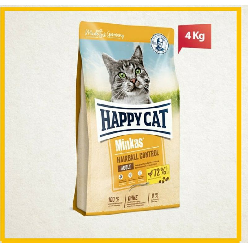 Happy Cat Minkas Hairball Control 4kg | makanan kucing dewasa happy cat