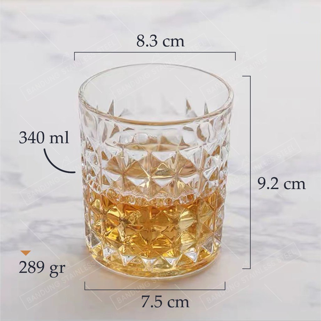 gelas whiskey 340ml beer bir vodka kaca cangkir old fashioned coktail