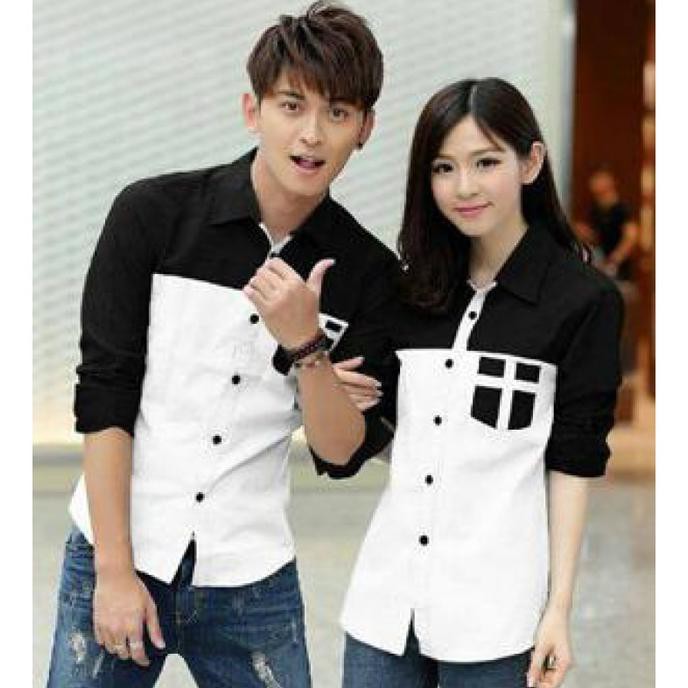 Kemeja Couple Avery Putih / couple /    baju kemeja couple / baju couple