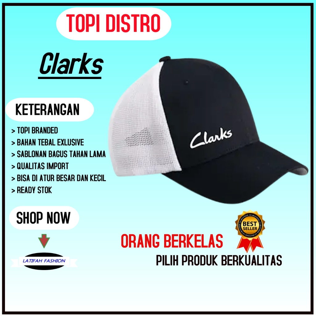 Topi Cowok Distro Bisbol Clarks Peria Pria Dewasa Keren Snapback Trucker Baseball Jaring Super Premi
