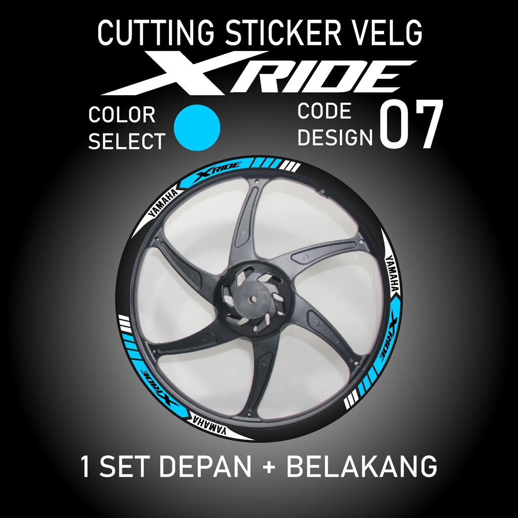Kenzie Sticker - Aksesoris Stiker Cutting Sticker List Velg Yamaha XRIDE 125 New Old Racing Lis Pele