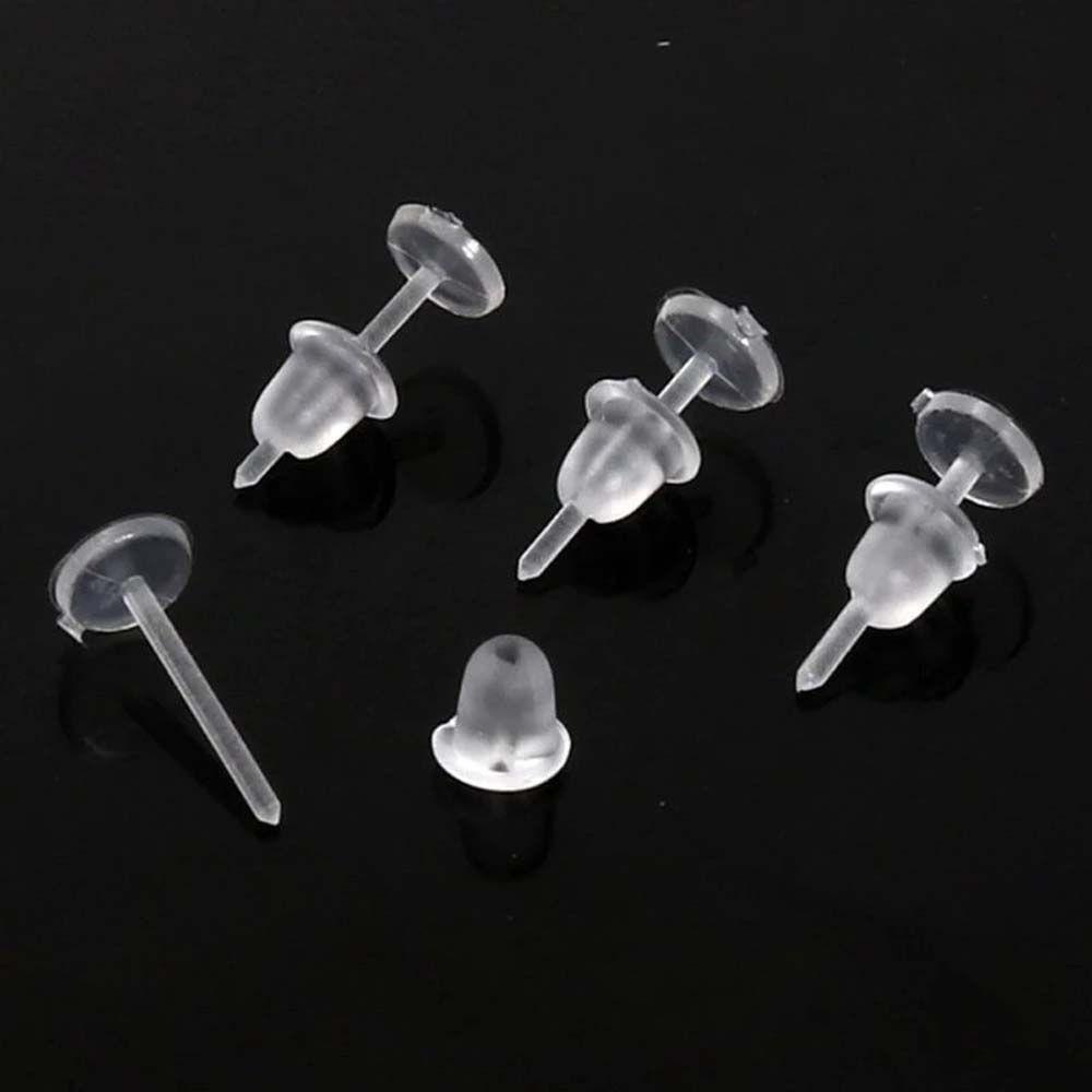 Mxbeauty Plastik Stud Earring Pad Invisible Transparan Membuat Perhiasan Pengganti Bagian Perhiasan Ear Post