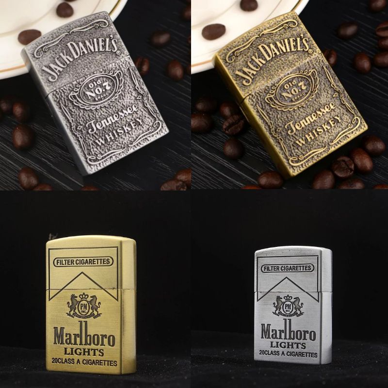 Korek Api Roda Model Zippo Motif Timbul Jack Daniel's