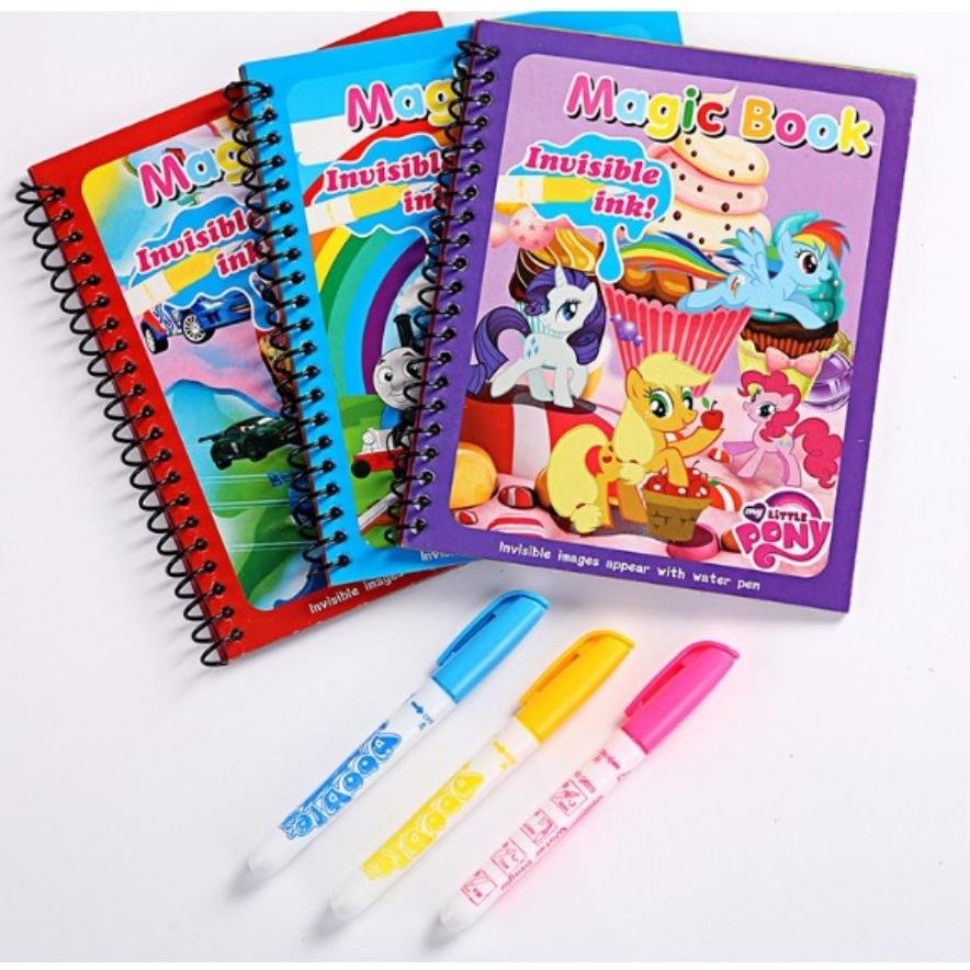 

((BISA COD)) Magic Book Invisible Ink / BUKU GAMBAR / BUKU MEWARNAI / MAGIC WATER COLORING BOOK #Bisa COD