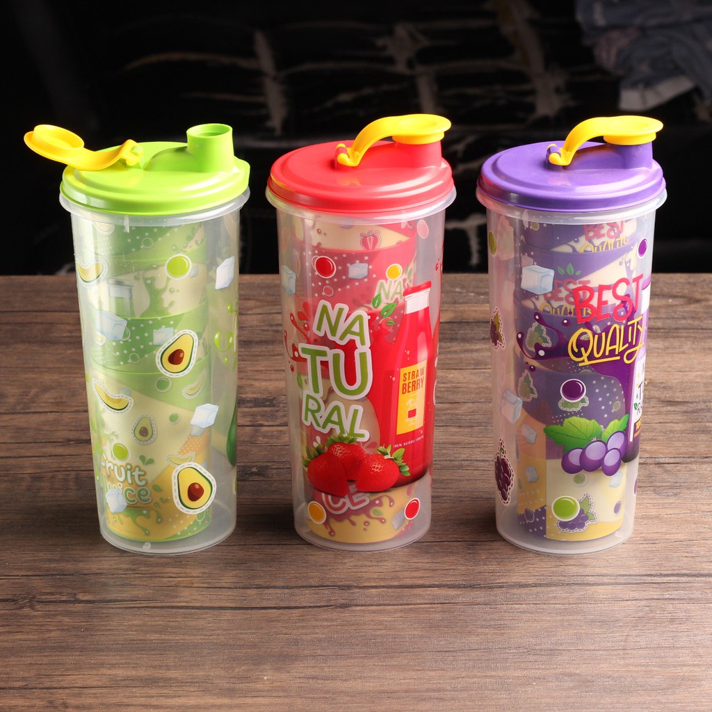 Teko Biggy Cluny Set 1.2L serbaguna BPA Free / Teko Air Minum 1.2L / Gelas Plastik / Botol Tempat Air Minyak / Cool pot