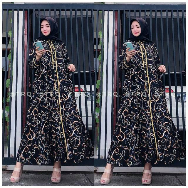 Home dress hermes cotton rayon