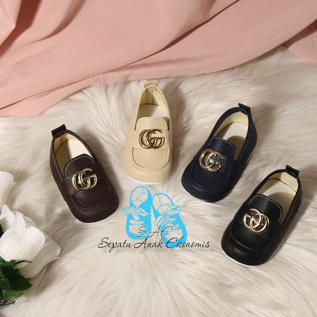 Sepatu Balet GC Work-Navy Bayi Perempuan usia 0 12 Bulan Prewalker Belajar Jalan - Sepatu Anak Ekonomis