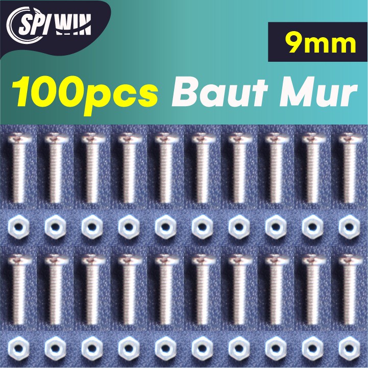 BAUT 2MM MUR TAMIYA 9MM 100PCS 45BAUT 55 MUR MINI 4WD SPEED SLOOP
